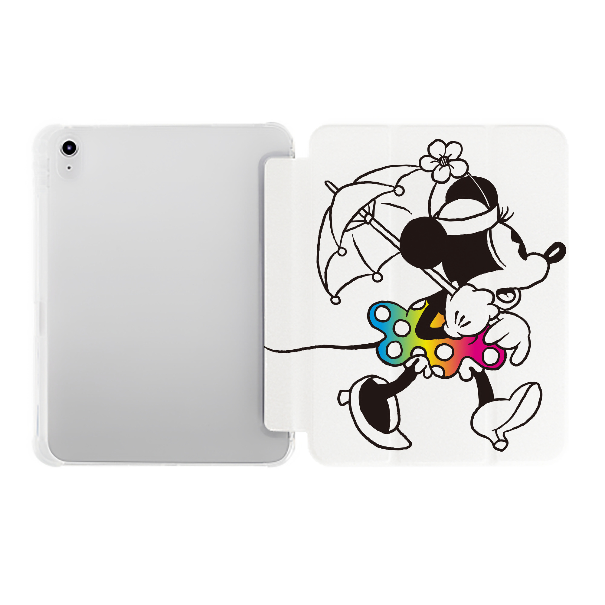 （画像用） ミッキーマウス Mickey Mouse IPad ケース ペン収納付き 三つ折りスタンド PUレザー×シリコン 対応機種9.5/10.5/10.9インチ
